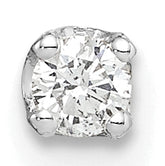 14k White Gold AA Quality Complete Diamond Stud Earring