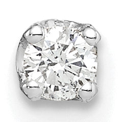 14k White Gold AA Quality Complete Diamond Stud Earring
