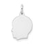 14K White Gold Plain Small Facing Left Engravable Boy Charm