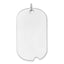 Notched Dog Tag Pendant in 14K White Gold, 36.8x20.8mm Engravable - Sophia Jewelers