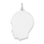 14K White Gold Plain Medium Facing Left Engravable Boy Charm