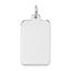14K White Gold Plain .018 Gauge Rectangular Engravable Charm