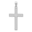 14k White Gold Florentine Satin Cross Pendant