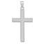 14k White Gold Florentine Satin Cross Pendant