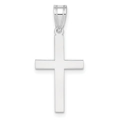 14k White Gold Polished Cross Pendant