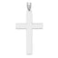 14k White Gold Polished Cross Pendant