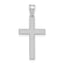 14k White Gold Florentine Satin Latin Cross Pendant