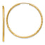 14k 1.5mm Satin Diamond-cut Endless Hoop Earrings