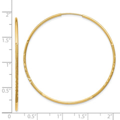 14k 1.25mm Diamond-cut Endless Hoop Earring