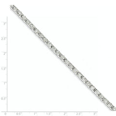 Sophia Jewelers 14K White Gold Diamond Bracelet with Polished Finish