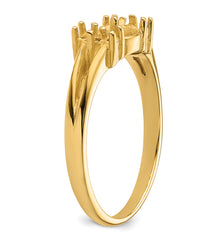 14k Diamond & 6mm Pearl Ring Mounting (No Stone Included)