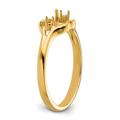 14k 6mm Pearl & Diamond Ring Mounting (No Stone Included)