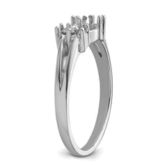 14k White Gold 6mm Pearl & Diamond Ring Mounting (No Stone Included)