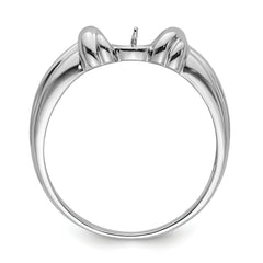14k White Gold 6mm Pearl Ring Mounting (No Stone Included)