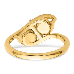 14k 6mm Pearl & Diamond Ring Mounting (No Stone Included)