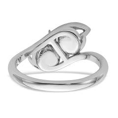 14k White Gold 6mm Pearl & Diamond Ring Mounting (No Stone Included)