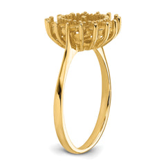 14k 7.5mm Pearl & Diamond Ring Mounting (No Stone Included)