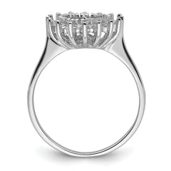 14k White Gold 7.5mm Pearl & Diamond Ring Mounting (No Stone Included)