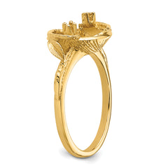 14k 7.5mm Pearl & Diamond Ring Mounting (No Stone Included)