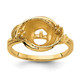 14k 7.5mm Pearl & Diamond Ring Mounting