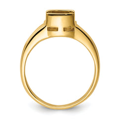 14k 8x6mm Oval Gemstone Ring Mounting (No Stone Included)