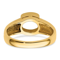 14k 8x6mm Oval Gemstone Ring Mounting (No Stone Included)