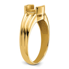 14k 8x6mm Oval Gemstone Ring Mounting (No Stone Included)