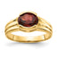 Oval Garnet Ring in 14K Yellow Gold, 3mm, Size 6 - Sophia Jewelers