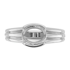 14k White Gold Gemstone Ring Mounting (No Stone Included)