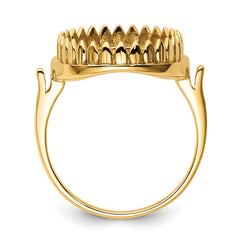 14k 16x12mm Oval Gemstone Ring Mounting (No Stone Included)