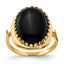 Oval Onyx Ring in 14K Yellow Gold, Size 6 - Sophia Jewelers