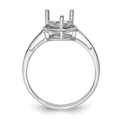 14k White Gold Gemstone Ring Mounting (No Stone Included)