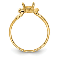 14k 7x5mm Oval Gemstone Ring Mounting (No Stone Included)