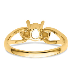 14k 7x5mm Oval Gemstone Ring Mounting (No Stone Included)