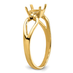 14k 7x5mm Oval Gemstone Ring Mounting (No Stone Included)