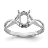 14k White Gold Gemstone Ring Mounting