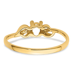 14k Gemstone Ring Mounting (No Stone Included)