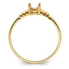 14k 6x4mm Oval Gemstone Ring Mounting (No Stone Included)