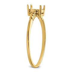 14k 6x4mm Oval Gemstone Ring Mounting (No Stone Included)