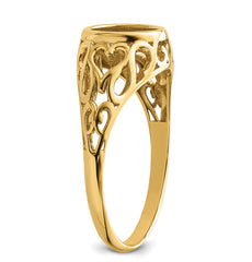 14k 7x5mm Oval Gemstone Ring Mounting (No Stone Included)