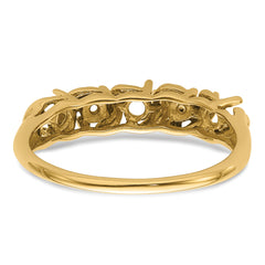 14k Diamond & Gemstone Ring Mounting (No Stone Included)