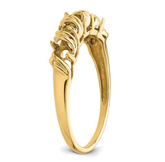 14k Diamond & Gemstone Ring Mounting (No Stone Included)