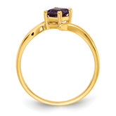 14k 4mm Princess Cut Amethyst ring