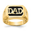 Men's AA Diamond Onyx Dad Ring in 14K Yellow Gold (0.02 ct. tw.), Size 10 - Sophia Jewelers