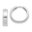 14k White Gold Round Hinged Hoop Earrings
