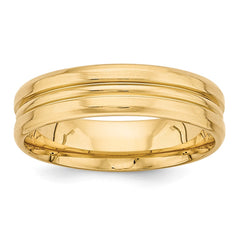 14K Yellow Gold Standard Comfort Fit Fancy Band