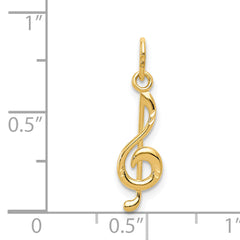 14K Treble Clef Pendant