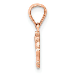 14K Rose Gold Crown Pendant