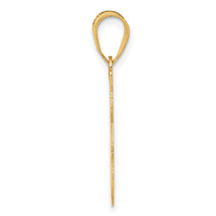 14K Laser Cut Cat Charm