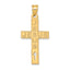 14K Laser Cut JESUS Cross Charm